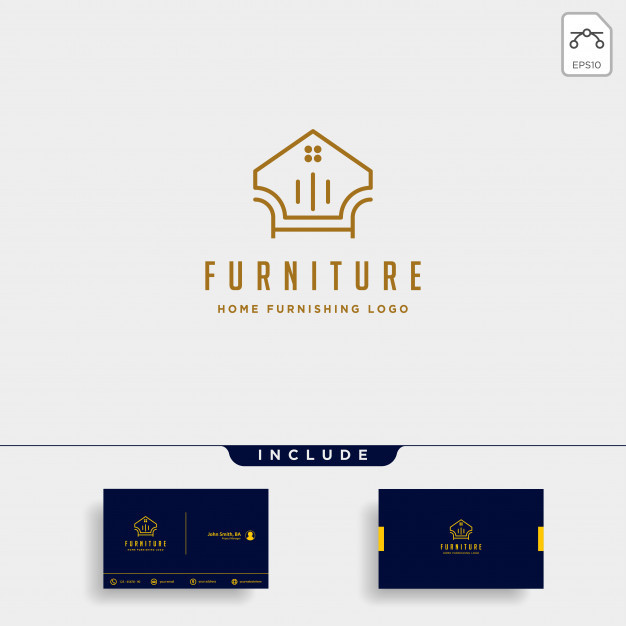 家具沙发家居logo标志矢量图素材 品牌形象的点睛之笔